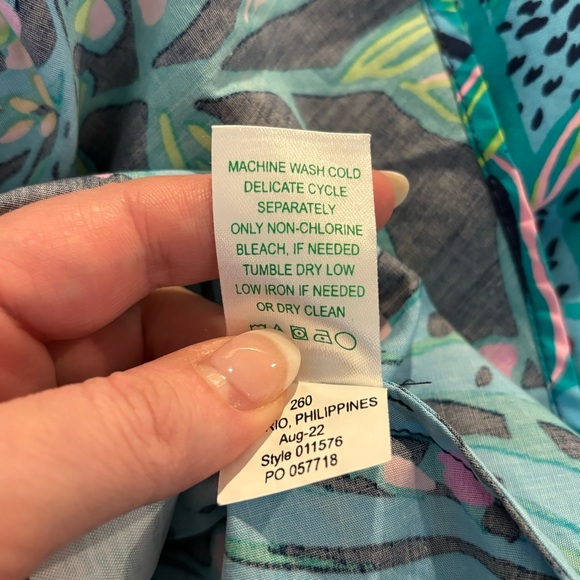 Lilly Pulitzer Juney Midi Dress in Low Tide Navy and Turquoise Size 6 - Picture 11 of 12